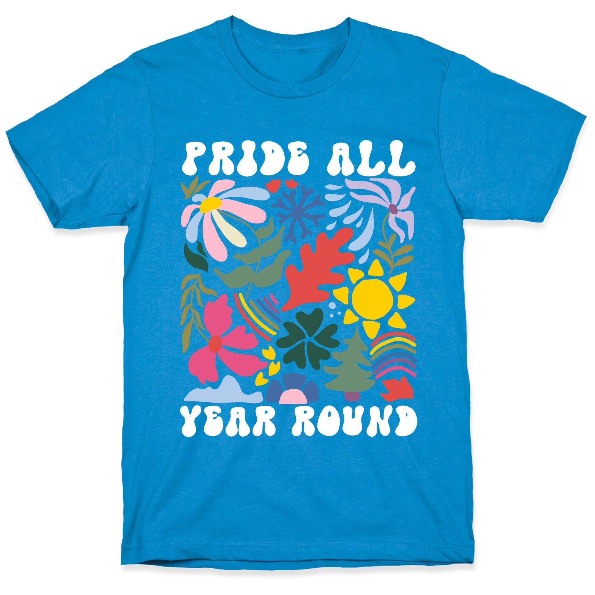 Pride All Year Round Abstract Florals T-Shirt